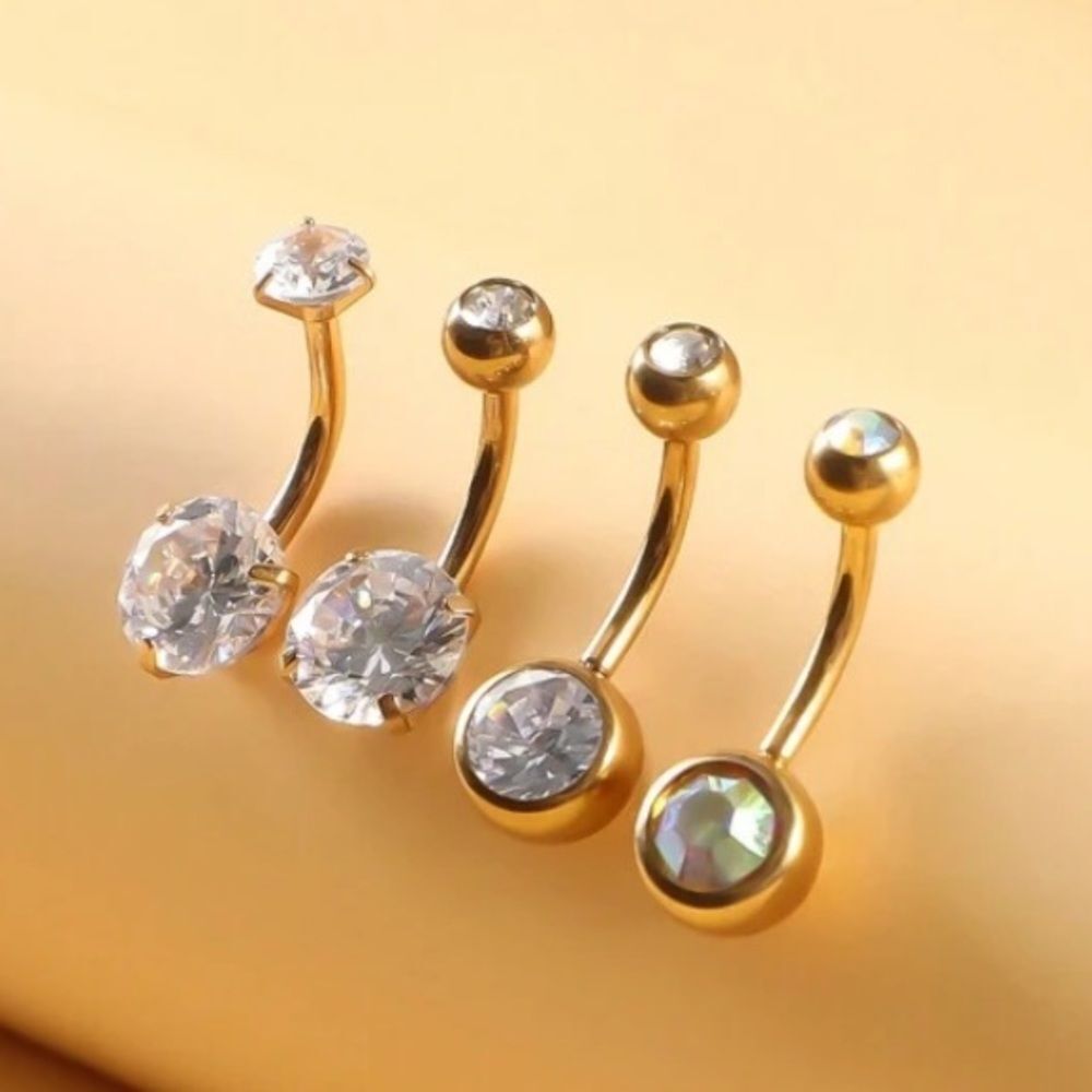 3for$20 HUGE DEAL 4pcs Curved Barbell Navel Piercing Rings, Belly piercing